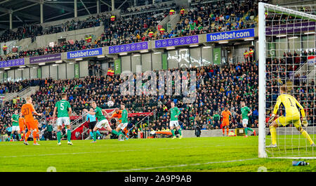 Belfast, Irlande du Nord. 16 Nov, 2019. BELFAST, 16-11-2019, le stade Windsor Park. Ryan Babel au cours de l'Euro jeu Qualificatif d'Irlande -Pays-Bas 0-0. Credit : Pro Shots/Alamy Live News Banque D'Images