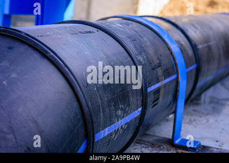 Tuyau en polyéthylène pour la distribution de l'eau d'irrigation Banque D'Images
