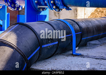 Tuyau en polyéthylène pour la distribution de l'eau d'irrigation Banque D'Images