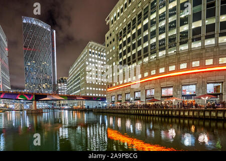 Centre d'affaires de Canary Wharf est de Londres Angleterre Royaume-uni Banque D'Images