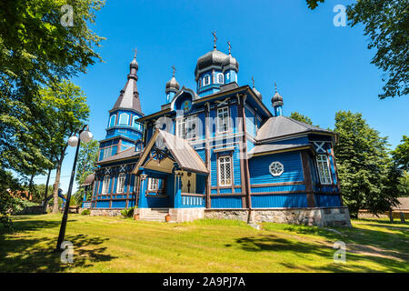 Église orthodoxe en Puchly, village du nord-est de la Pologne, l'Europe Banque D'Images