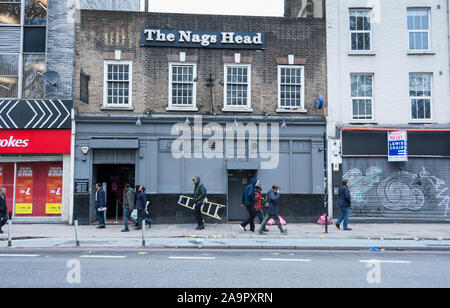 La maison publique de Nags Head, Whitechapel Road, Shadwell, Londres, E1, Angleterre, Royaume-Uni Banque D'Images