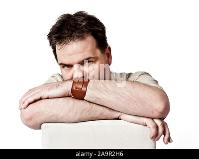 Un beau jeune homme avec une barbiche, barbe, Modelrelease Banque D'Images