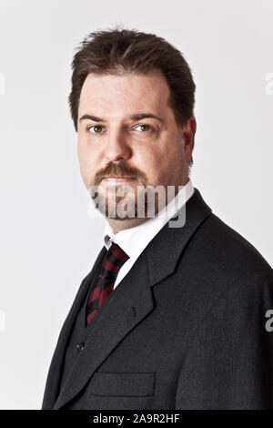 Un beau jeune homme avec une barbiche, barbe, Modelrelease Banque D'Images