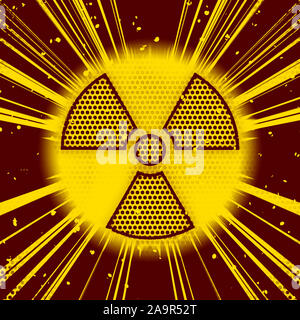 L'image d'une explosion radioactive sign Banque D'Images