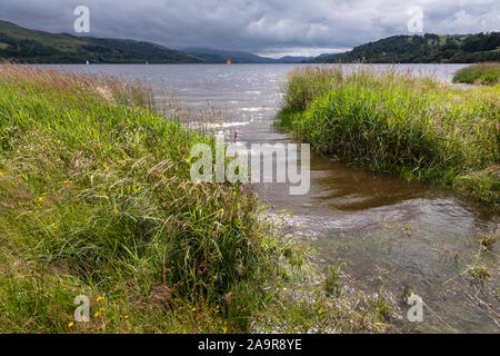 Llyn Tegid (lac Bala), Gwynedd, Pays de Galles Banque D'Images