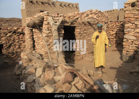 Pays Dogon : village de Tal Banque D'Images