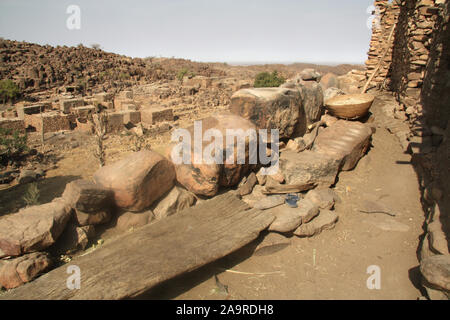 Pays Dogon : village de Tal Banque D'Images