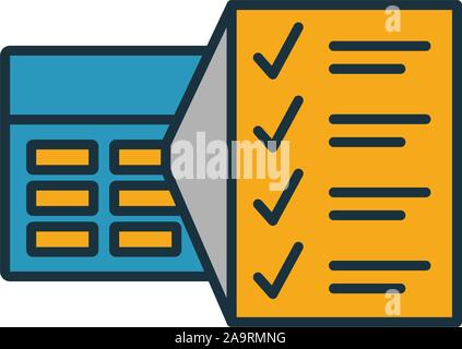 L'icône des tâches quotidiennes. La productivité de l'élément simple collection d'icônes. L'icône de création des tâches quotidiennes de l'assurance-chômage, ux, apps, logiciels et des infographies Illustration de Vecteur