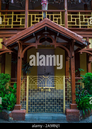 Maison du patrimoine à une ruelle de Khotachiwadi au sud de Mumbai Banque D'Images