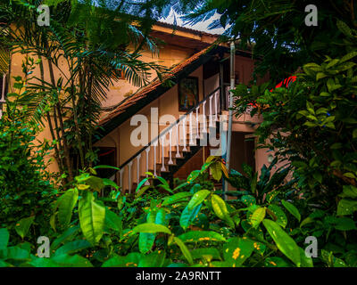 Maison du patrimoine à une ruelle de Khotachiwadi au sud de Mumbai Banque D'Images