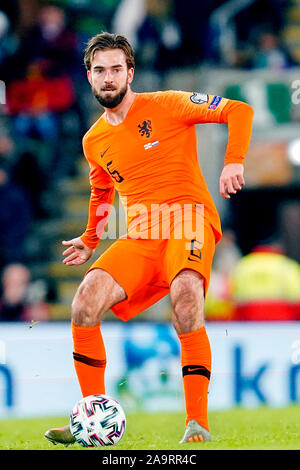 BELFAST, 16-11-2019 , Stade Windsor Park. Davy Propper, lors de l'Euro jeu Qualificatif d'Irlande -Pays-Bas 0-0. Banque D'Images