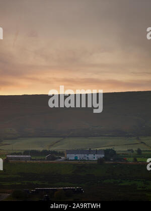 Stott Hall Farm de brochets fin Road nr Mount Pleasant Farm Rishworth Banque D'Images