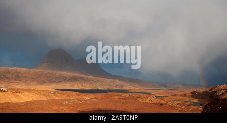 Menaces sur la montagne Suilven Assynt, Banque D'Images