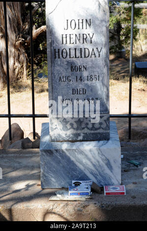 Dans le mémorial de la section Fied potiers Linwood Cimetière, Glenwood Springs, Colorado. Le monument est à Doc Holliday, Banque D'Images