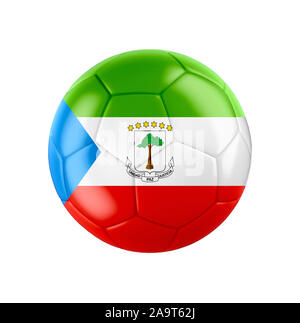 Football Soccer ball avec le drapeau de la Guinée équatoriale Banque D'Images