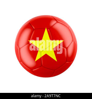 Football Soccer ball avec le drapeau du Vietnam Banque D'Images