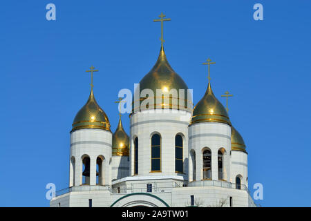 Les dômes de la Cathédrale du Christ Sauveur. Kaliningrad, anciennement Koenigsberg, Russie Banque D'Images