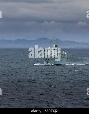 Les chasseurs de mines de classe Hunt HMS Brocklesby exploités par la Marine royale britannique Banque D'Images