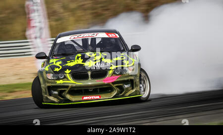 Oschersleben, Allemagne, 31 août 2019 : Clemens Kauderer au volant de sa BMW E92 au cours de la dérive rois Europe Round 6 Allemagne à Oschersleben. Banque D'Images