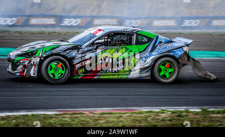 Oschersleben, Allemagne, 31 août 2019 : Michal Rzoska au volant d'une Toyota GT86 au cours de la dérive rois série internationale en Allemagne. Banque D'Images