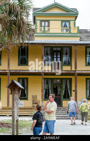 Fort Estero ft.Myers Florida,Koreshan State Historic Park,planétaire court,bâtiment,société utopique,FL100322099 Banque D'Images