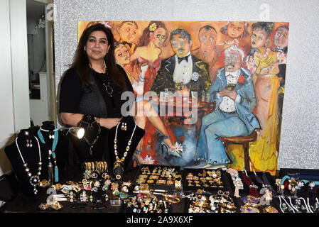 Boutique pop up de luxe par Nadias Collection, Londres, Royaume-Uni, 15 novembre 2019. Crédit : Alamy Banque D'Images