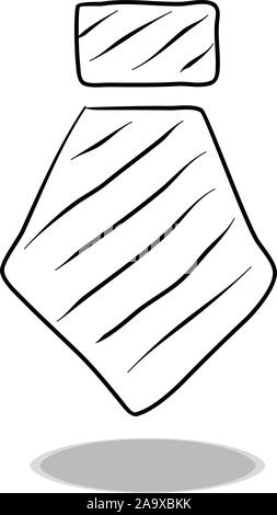 L'icône de lien sur fond blanc, modèle plat, dessin à la main. Illustration accessoire, symbole de contour Illustration de Vecteur