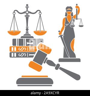 Concept du droit et de la Justice Illustration de Vecteur