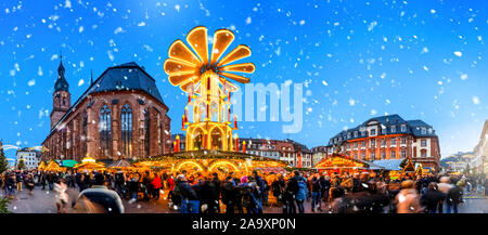 Marché de Noël de Heidelberg, Bade-Wurtemberg, Allemagne Banque D'Images