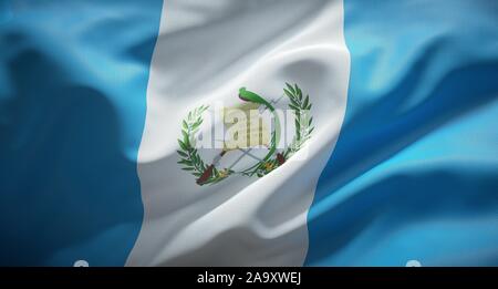 Drapeau officiel de la République du Guatemala. Drapeau officiel de la République du Guatemala. Banque D'Images