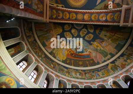 NIZHNY NOVGOROD, Russie - le 28 septembre 2019 : Fragment de l'intérieur de la cathédrale Alexandre Nevsky Banque D'Images