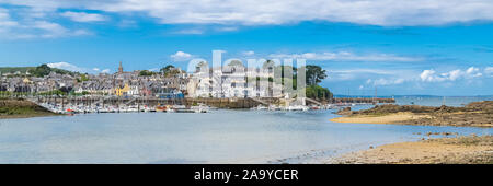 Douarnenez en Bretagne, panorama du port Banque D'Images