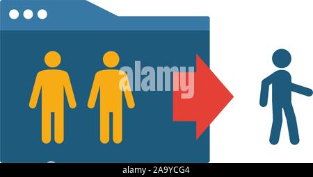 Taux de disparition de l'icône. Élément Plat simple de collecte de contenu. Taux de sortie pour l'icône de création de modèles, et les applications logicielles Illustration de Vecteur