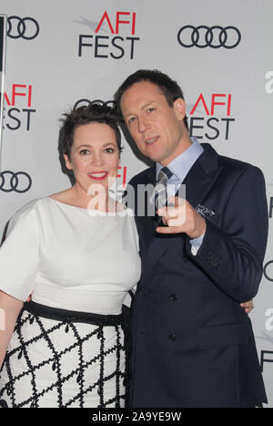 Tobias Menzies, Olivia Colman 11/16/2019 Le festival de projection de gala 2019 "la Couronne" tenue au Théâtre chinois de Grauman à Los Angeles, CA. Photo par I. Hasegawa / HNW / PictureLux Banque D'Images