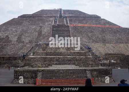 Teotihuacan ruines aztèques du Mexique central. Banque D'Images