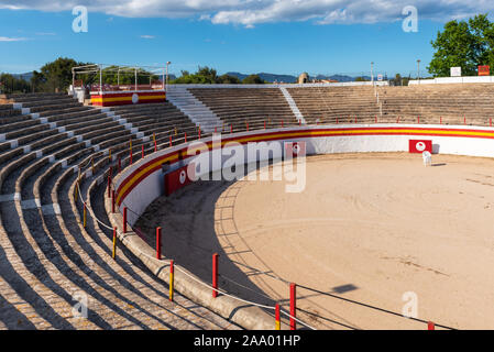 Mallorca, Espagne - Mai 10,2019 : le old bull-arène de combat près de la vieille ville d'Alcudia en Majorque Banque D'Images