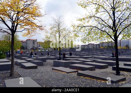 Le Mémorial aux Juifs assassinés d'Europe, Friedrichstadt, Berlin, Allemagne Banque D'Images