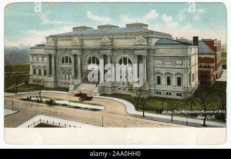 Carte postale illustrée de la 5e Avenue/Metropolitan Museum of Arts, New York City, publié par H. C, 1905. Leighton Co. de la New York Public Library. () Banque D'Images