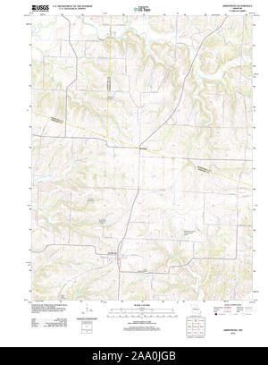 Carte TOPO USGS Missouri MO Armstrong 20120202 Restauration TM Banque D'Images