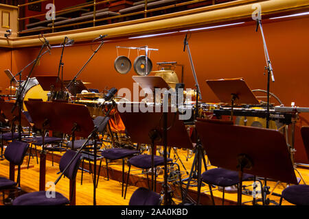 Les instruments de l'Orchestre Philharmonia de Prague, du 15.11.2019. Banque D'Images