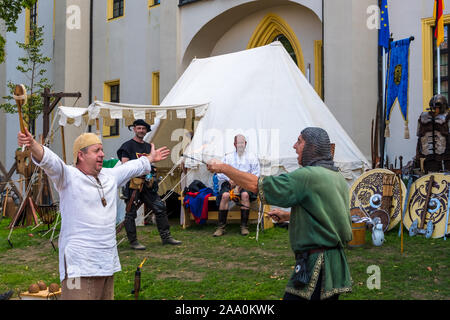 Bautzen, Allemagne - septembre 1, 2019 : la reconstruction historique au Festival de la vieille ville de Bautzen, Haute Lusace, en Saxe, Allemagne Banque D'Images