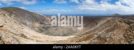 Caldera Blanca, Lanzarote, Espagne. Banque D'Images