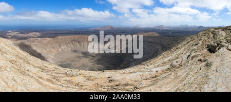 Caldera Blanca, Lanzarote, Espagne. Banque D'Images