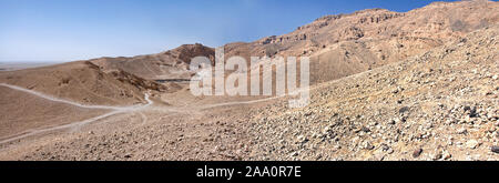 Vallée des Reines,Ta Set Neferu,Egypte,Luxor Rive Ouest,vue panoramique Banque D'Images