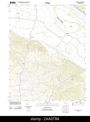 Carte TOPO USGS Missouri MO Belgique 20120126 Restauration TM Banque D'Images