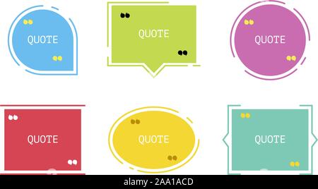 Citer fort vector set. Divers devis de couleur fort. Vector illustration Illustration de Vecteur