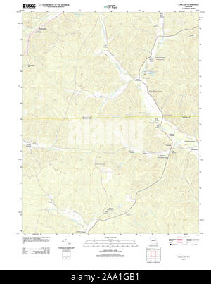 Carte TOPO USGS Cascade Missouri MO 20111215 Restauration TM Banque D'Images