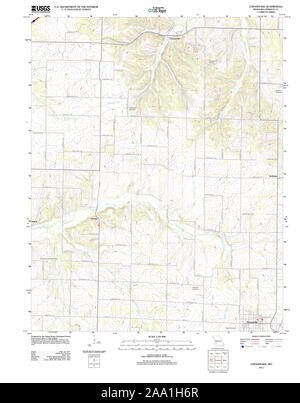 Carte TOPO USGS Missouri MO Chesapeake 20111215 Restauration TM Banque D'Images