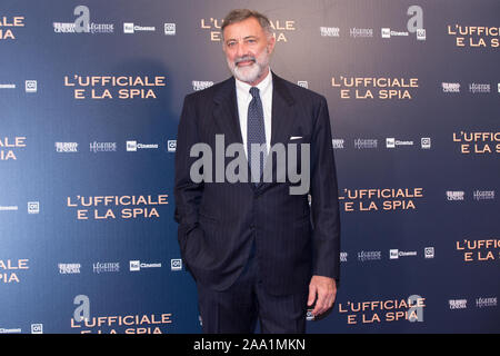 Roma, Italie. 18 Nov, 2019. Luca Barbareschi Photocall au Théâtre Eliseo de Rome dans le film réalisé par Roman Polanski 'L'Ufficiale e la SPIA" (titre original : 'J'Accuse') (photo de Matteo Nardone/Pacific Press) Credit : Pacific Press Agency/Alamy Live News Banque D'Images